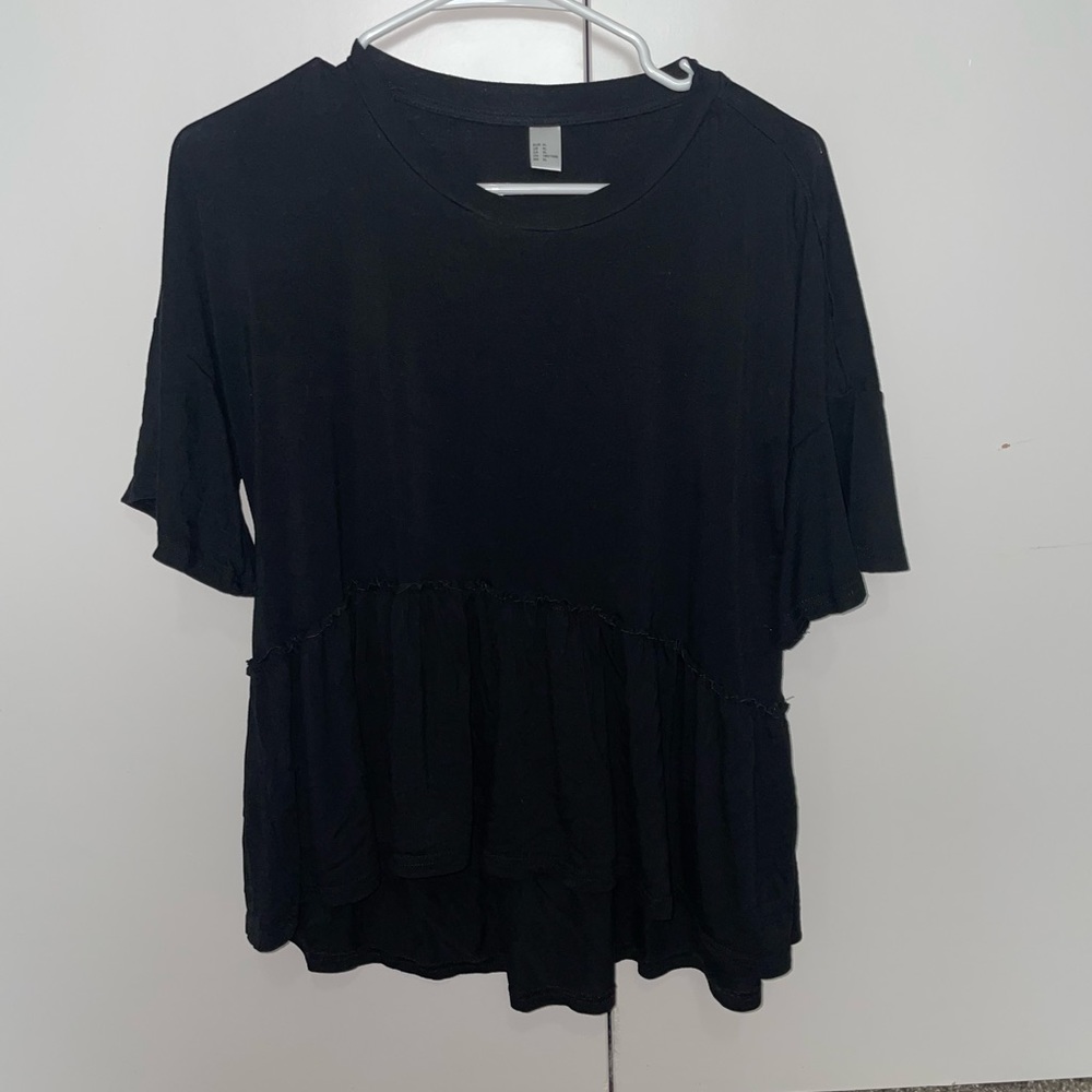 Amazon black flowy top. Size XL